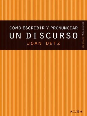 cover image of Cómo escribir y pronunciar un discurso